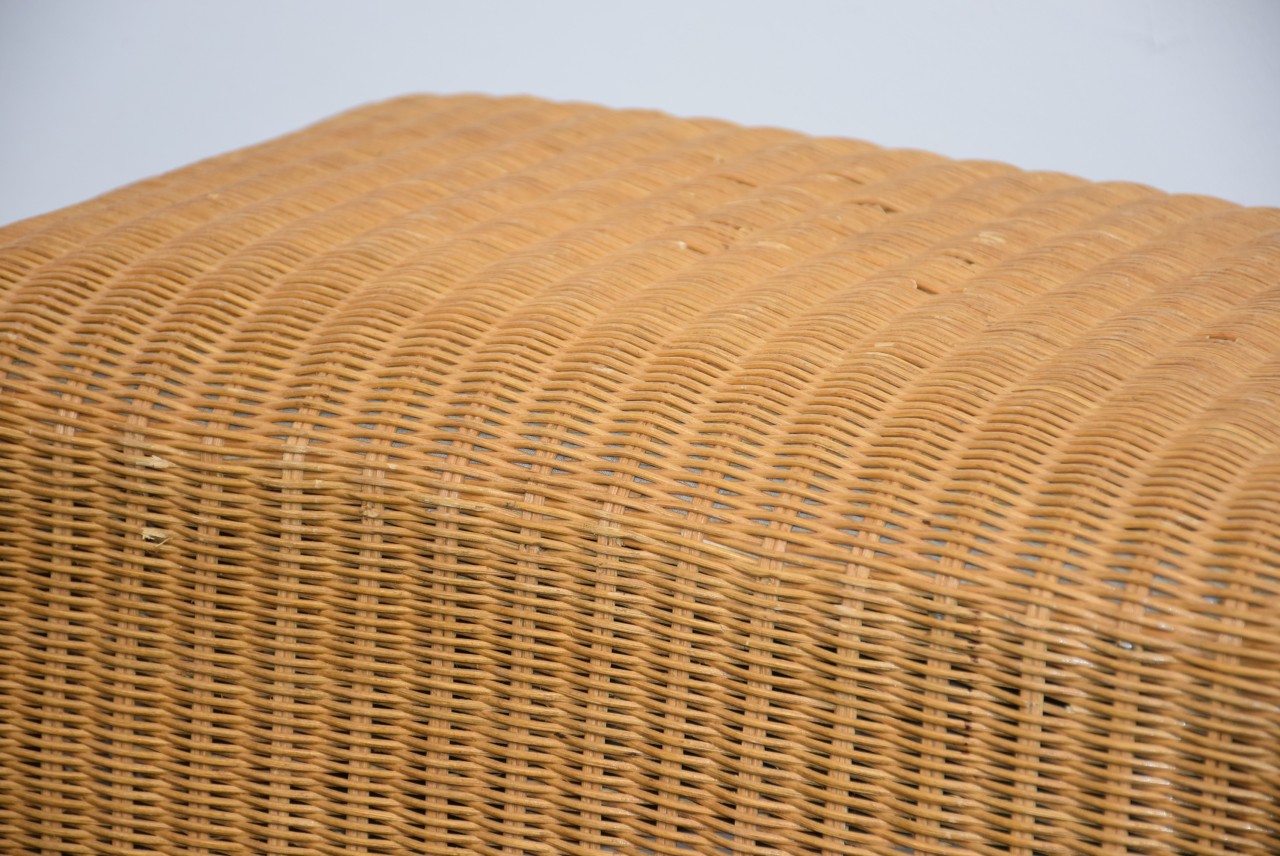 Hocker, aus Rattan, gebraucht