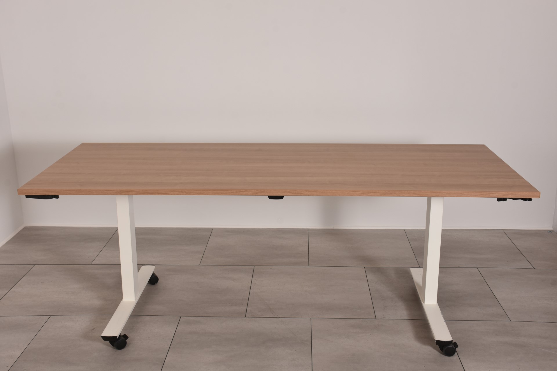 Palmberg Schreibtisch, 200x80, mit Rollen, Buche/weiß, klappbar, gebraucht 