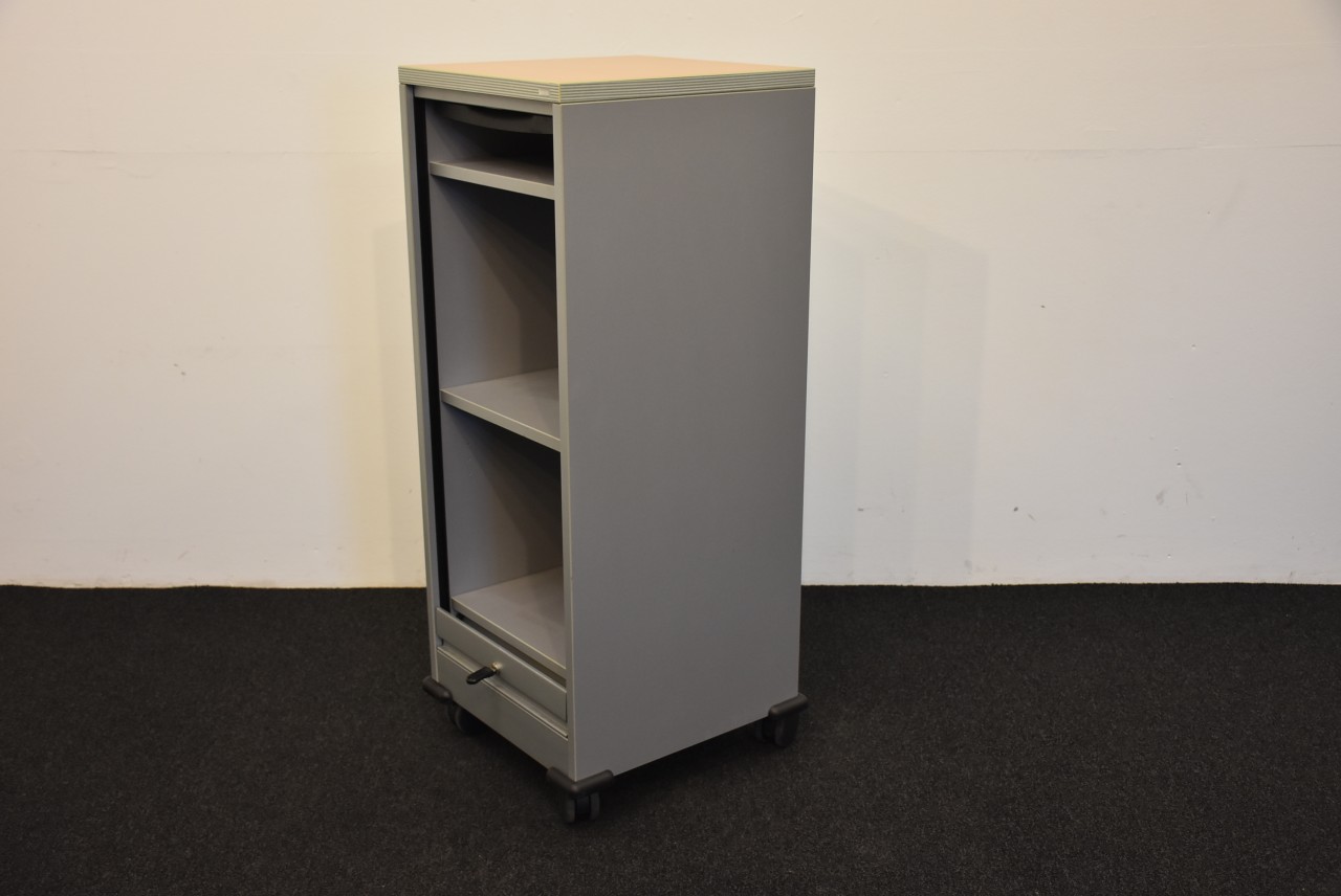 Samas, Caddy, Deckplatte Buche, Front silber/grau, gebraucht