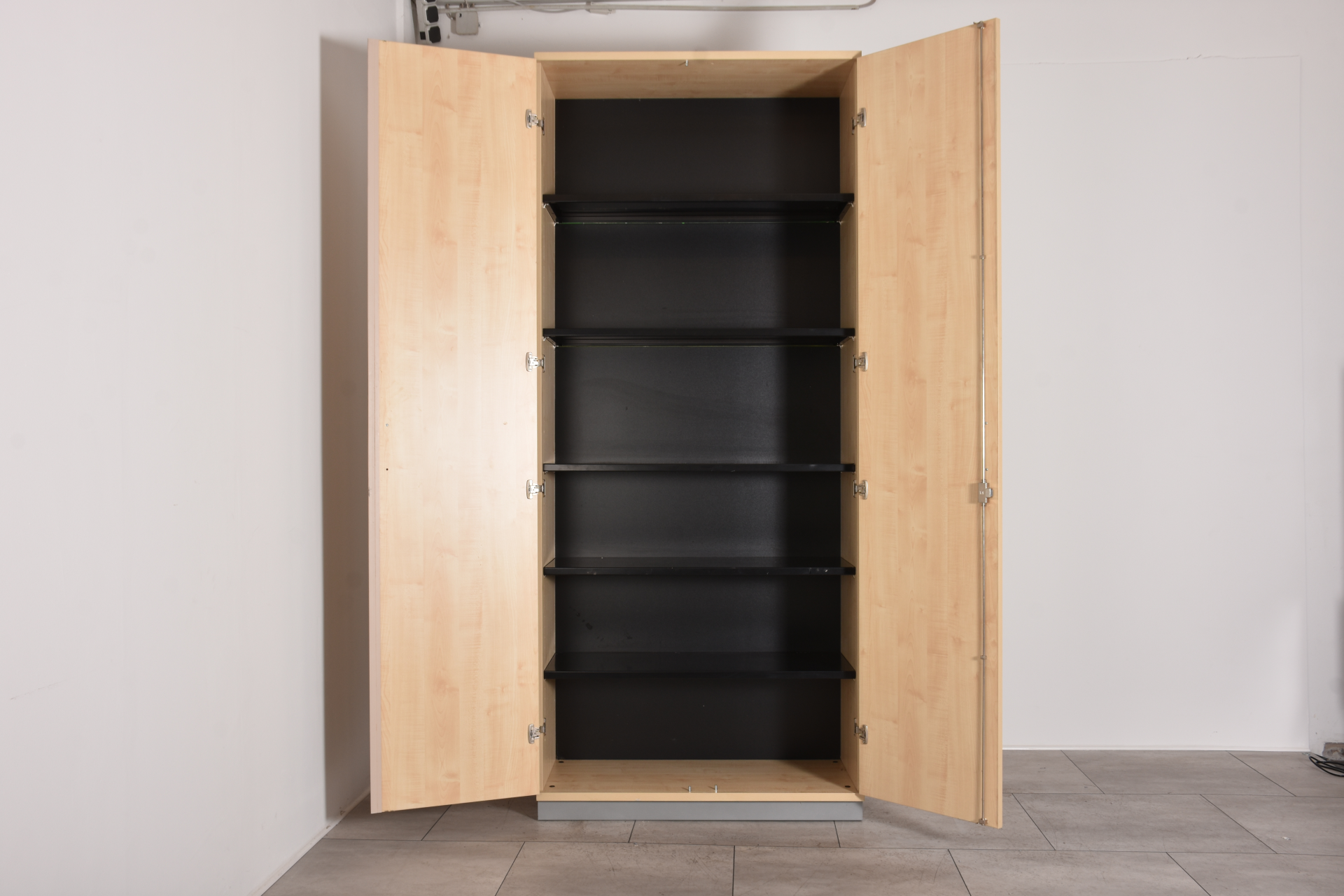 Aktenschrank 6OH, 236x100cm, Ahorn, 2x Flügeltüren, gebraucht