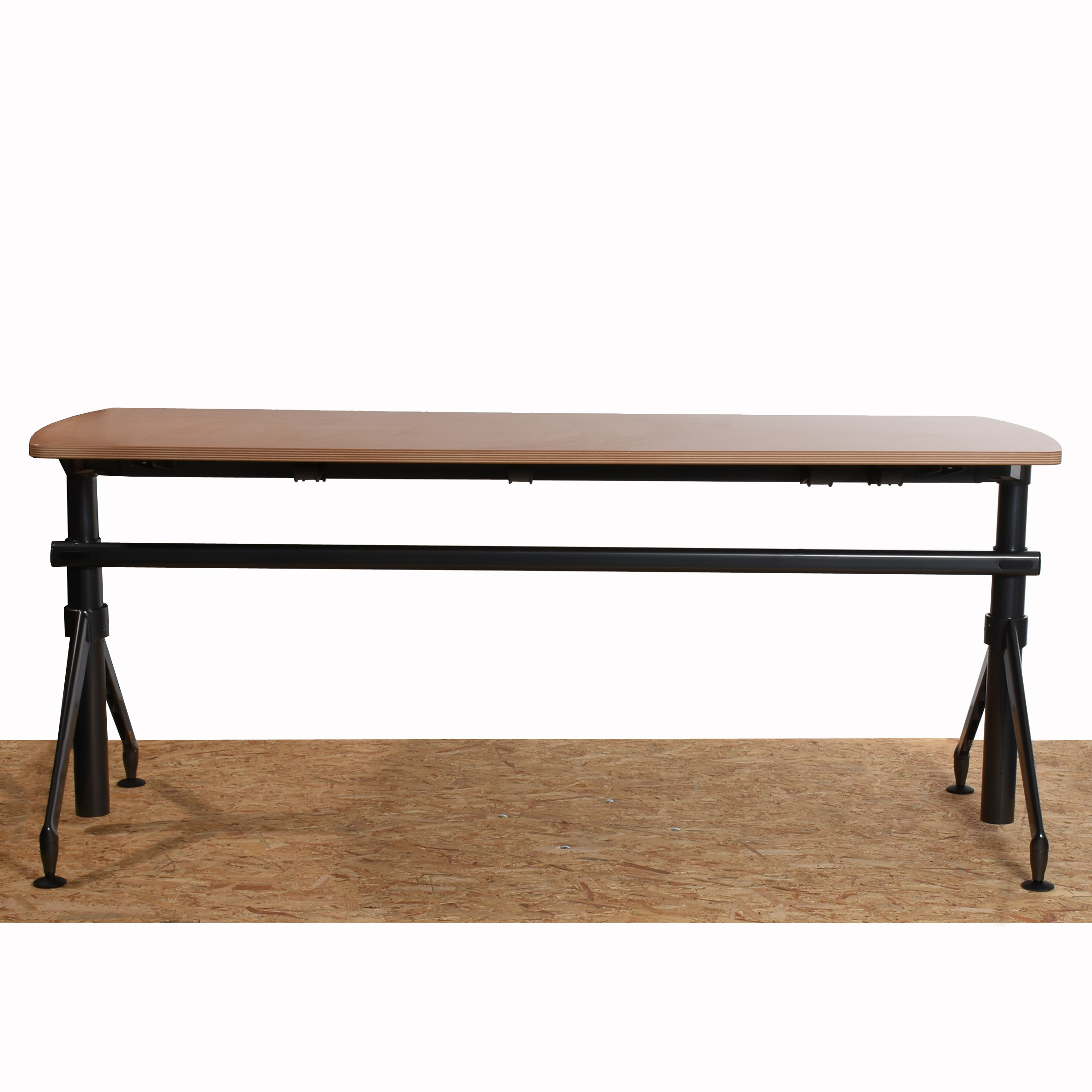 Steelcase Schreibtisch, Stehschreibtisch, elektrisch höhenverstellbar, 80x200, Buche, gebraucht