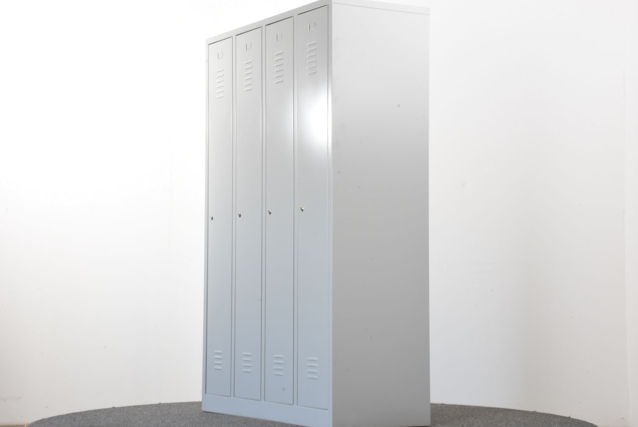 Garderobenschrank, 180x83x50cm, lichtgrau, gebraucht