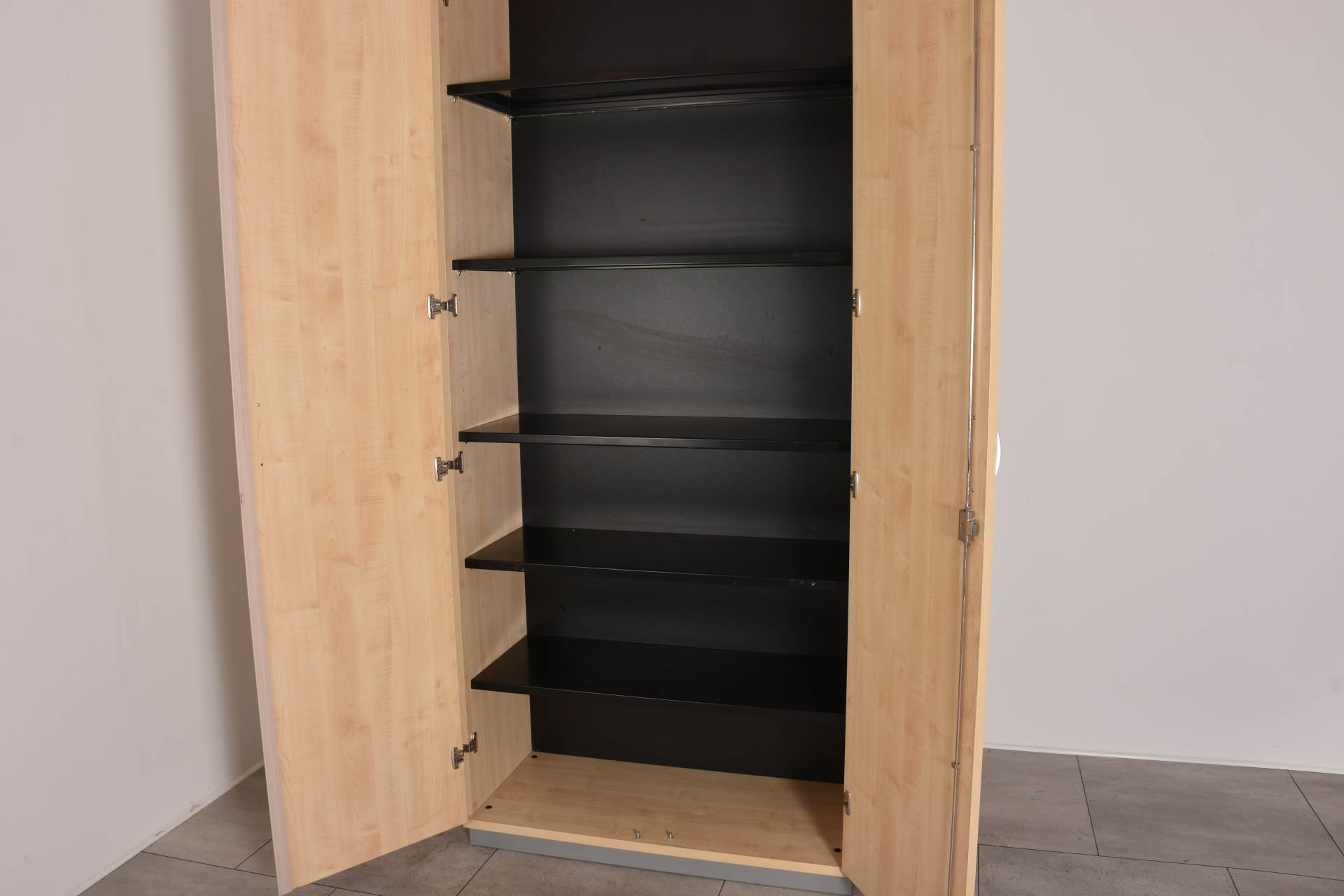 Aktenschrank 6OH, 236x100cm, Ahorn, 2x Flügeltüren, gebraucht