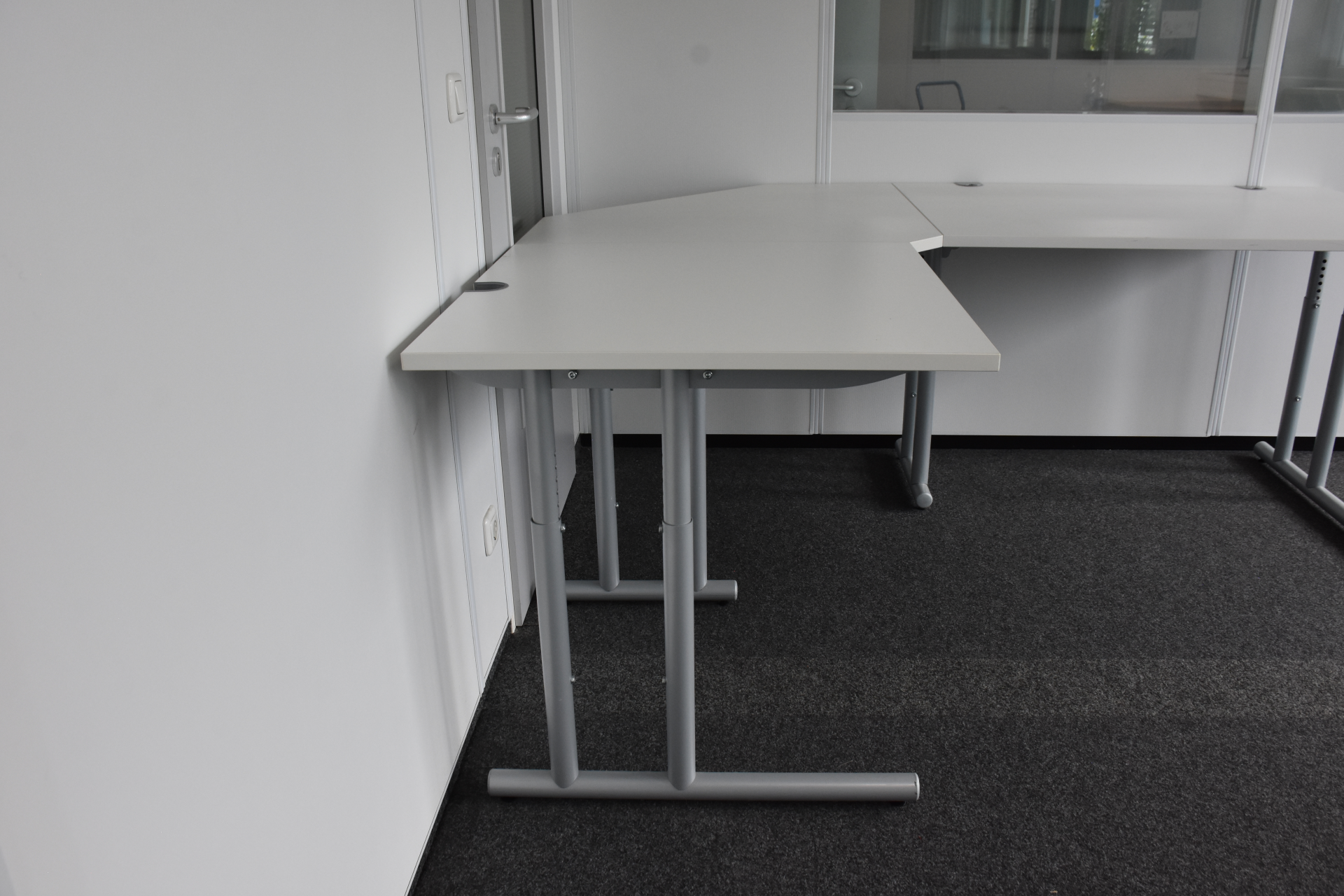 Schreibtisch Winkelfunktion, weiß 208/168x80, gebraucht 