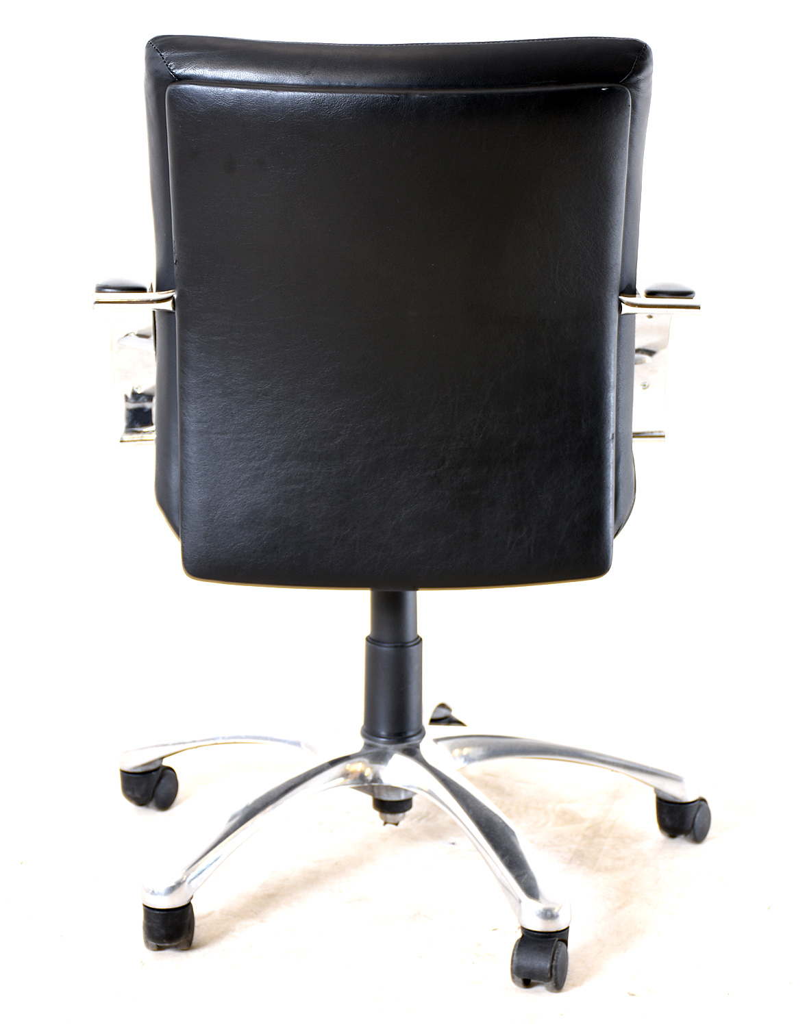 Bürodrehstuhl, Leder schwarz, 35623, gebrauchte Büromöbel