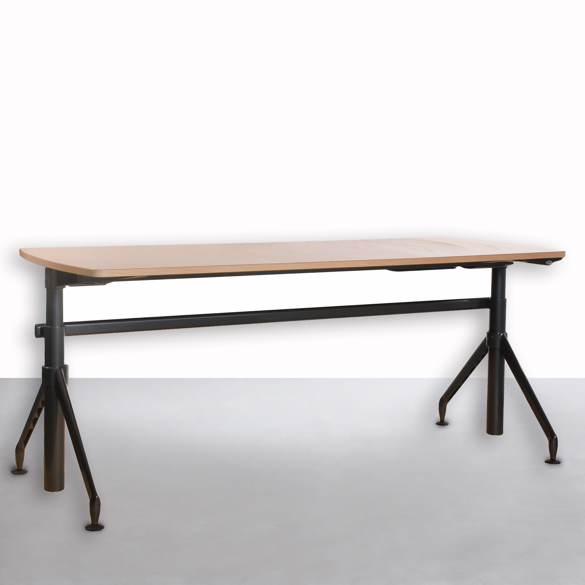 Steelcase Schreibtisch, Stehschreibtisch, elektrisch höhenverstellbar, 80x200, Buche, gebraucht