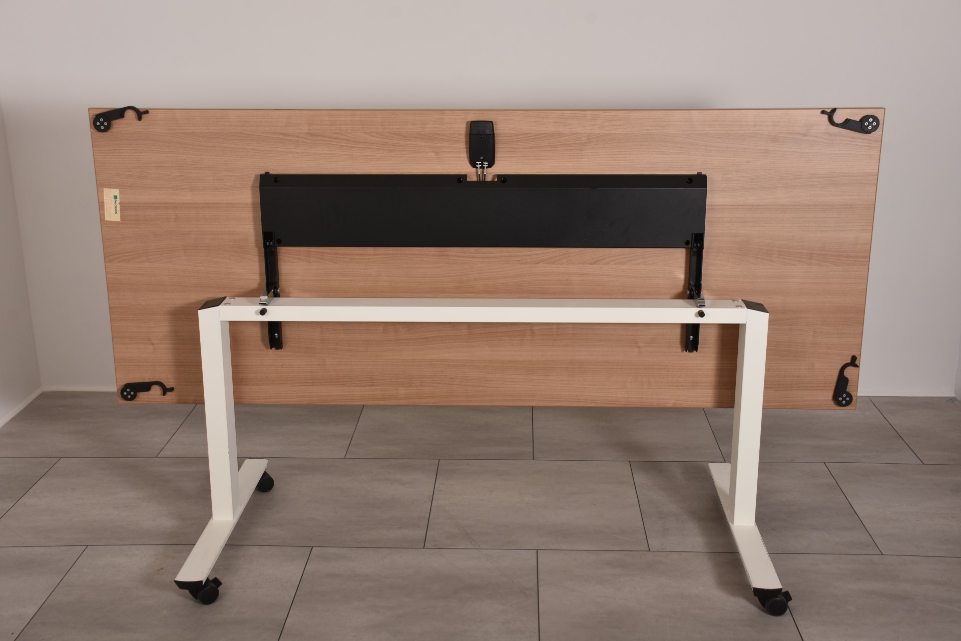 Palmberg Schreibtisch, 200x80, mit Rollen, Buche/weiß, klappbar, gebraucht 