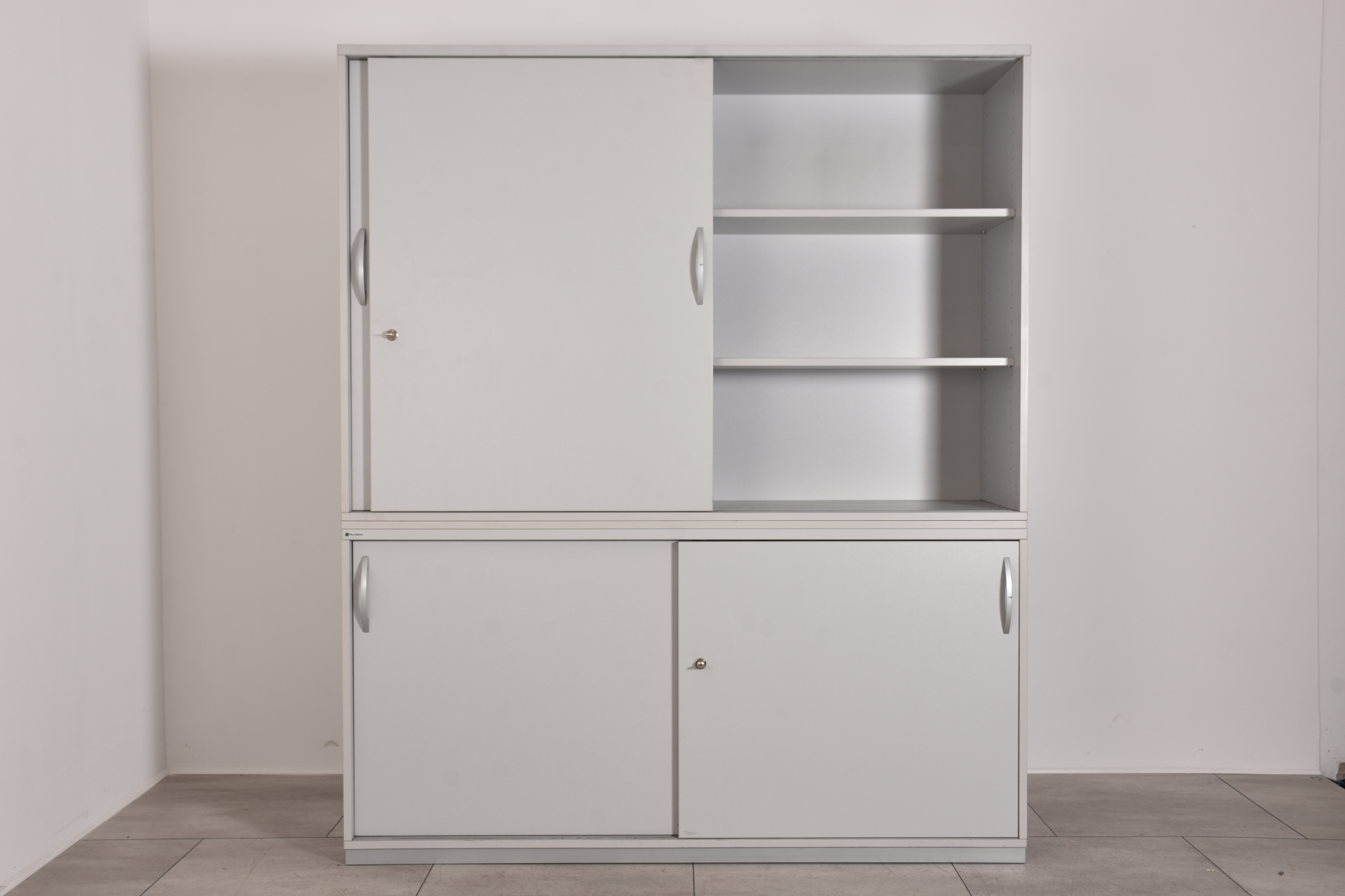 Palmberg Aktenschrank 5 OH lichtgrau, 160 cm breit, gebraucht    